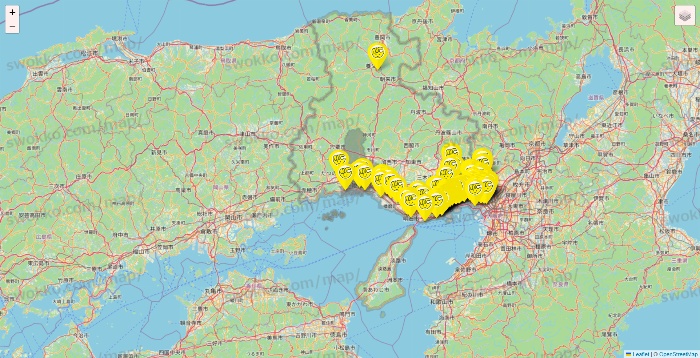 兵庫県のチョコザップの店舗地図