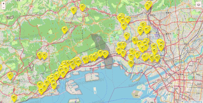 兵庫県のチョコザップの店舗地図