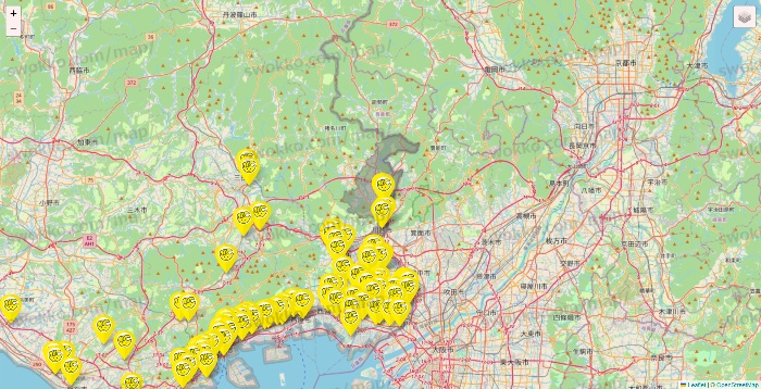 兵庫県のチョコザップの店舗地図