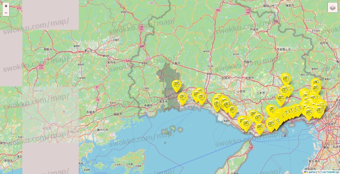兵庫県のチョコザップの店舗地図
