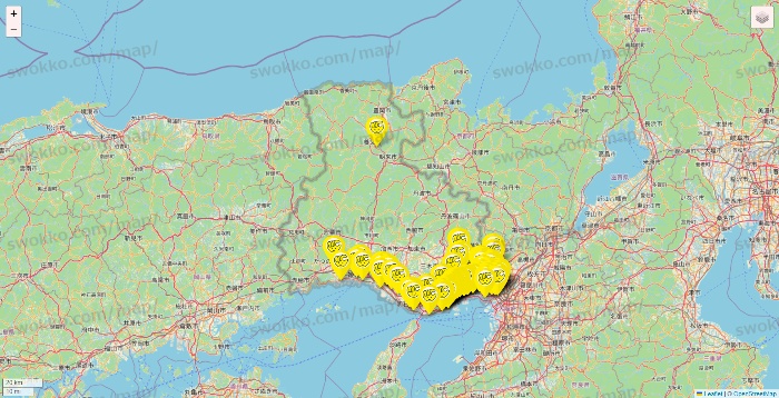 兵庫県のチョコザップの店舗地図