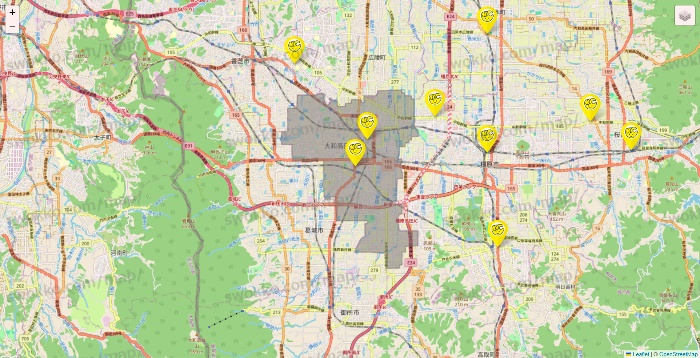 奈良県のチョコザップの店舗地図