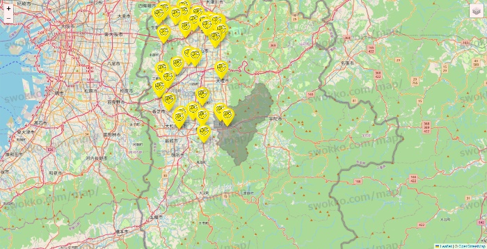 奈良県のチョコザップの店舗地図