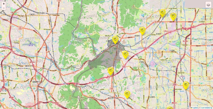奈良県のチョコザップの店舗地図