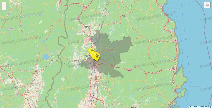 岩手県のチョコザップの店舗地図