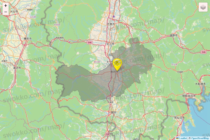 岩手県のチョコザップの店舗地図