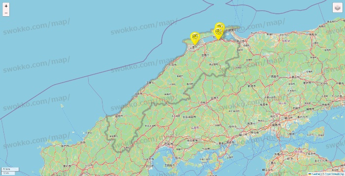 島根県のチョコザップの店舗地図