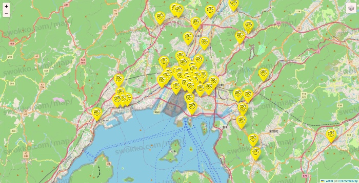 広島県のチョコザップの店舗地図