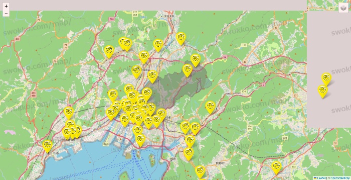 広島県のチョコザップの店舗地図