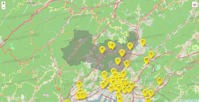 広島県のチョコザップの店舗地図
