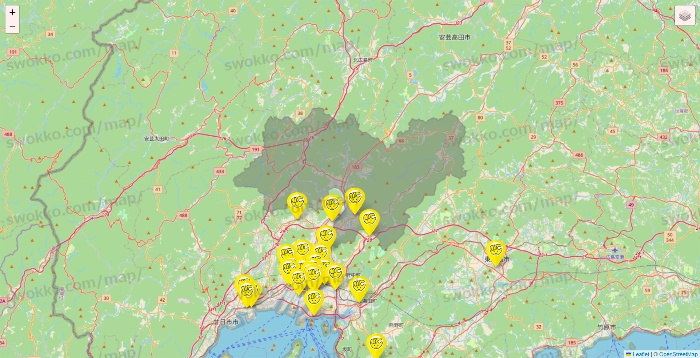 広島県のチョコザップの店舗地図