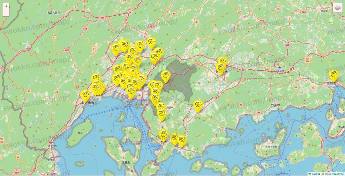 広島県のチョコザップの店舗地図