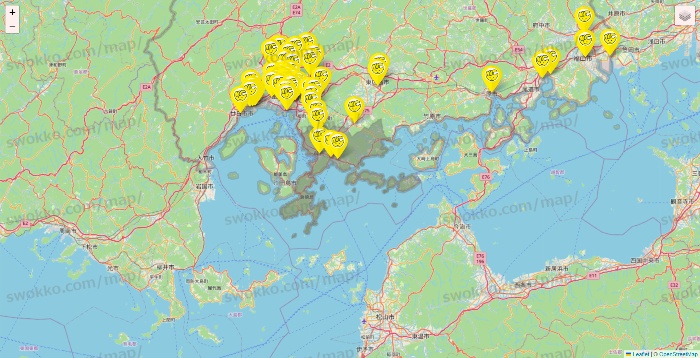 広島県のチョコザップの店舗地図