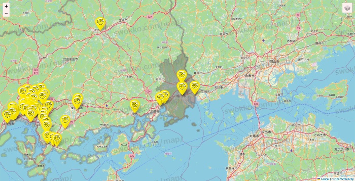 広島県のチョコザップの店舗地図