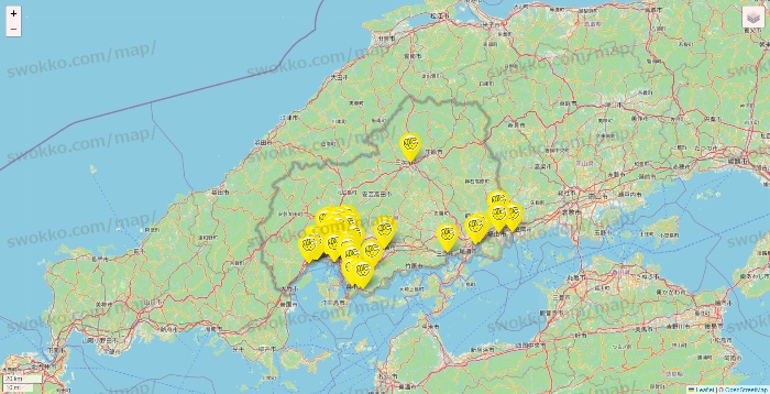 広島県のチョコザップの店舗地図
