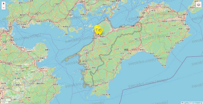 愛媛県のチョコザップの店舗地図