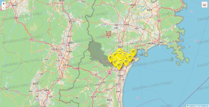 宮城県のチョコザップの店舗地図