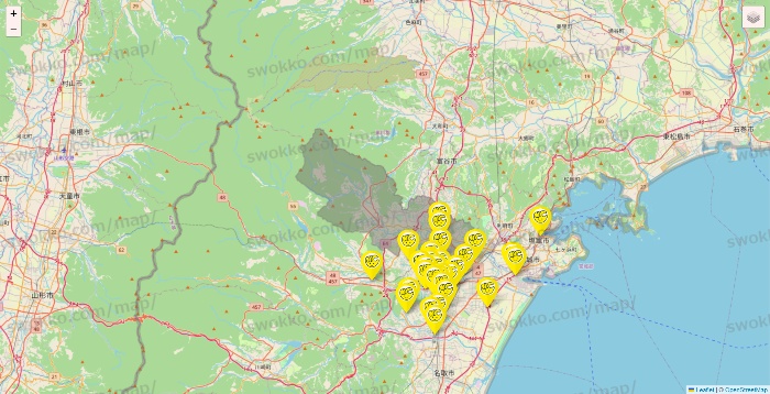 宮城県のチョコザップの店舗地図