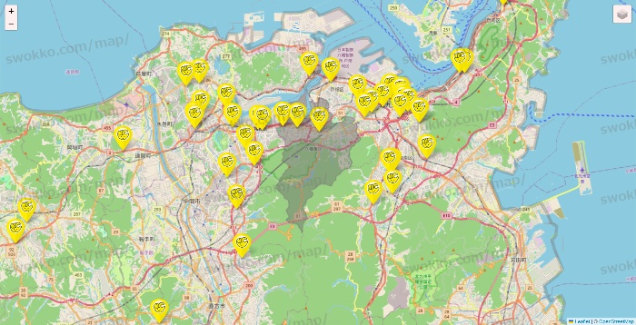 福岡県のチョコザップの店舗地図