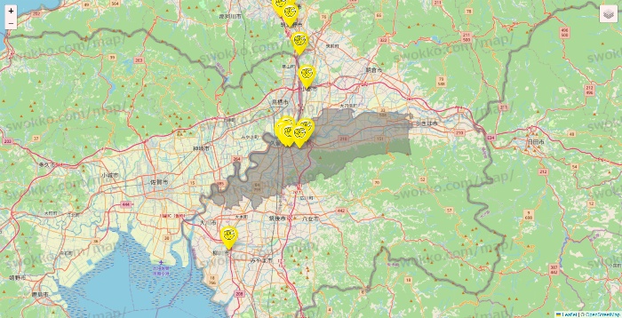 福岡県のチョコザップの店舗地図