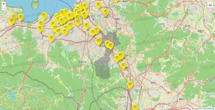 福岡県のチョコザップの店舗地図