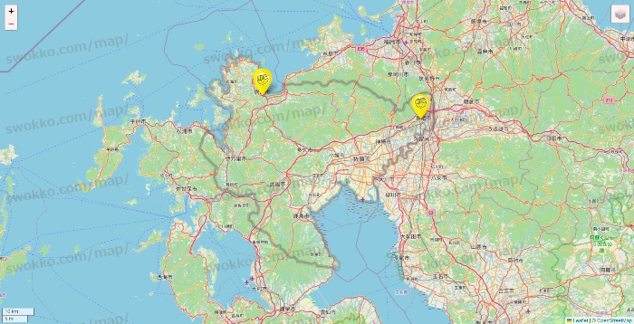 佐賀県のチョコザップの店舗地図