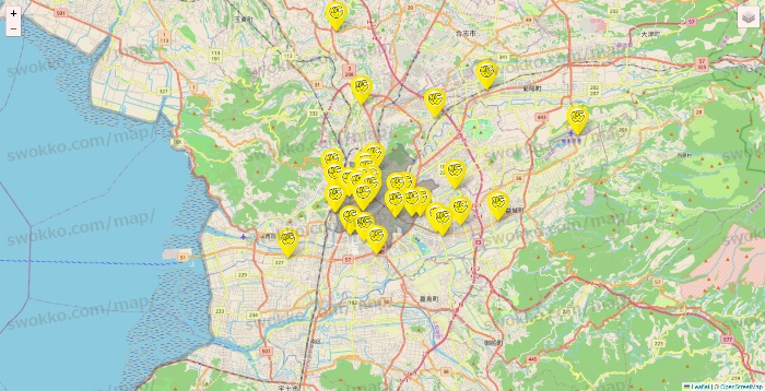 熊本県のチョコザップの店舗地図