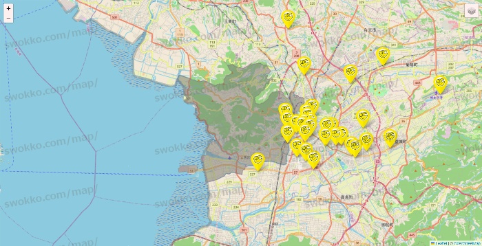 熊本県のチョコザップの店舗地図