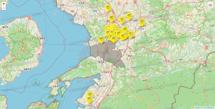 熊本県のチョコザップの店舗地図