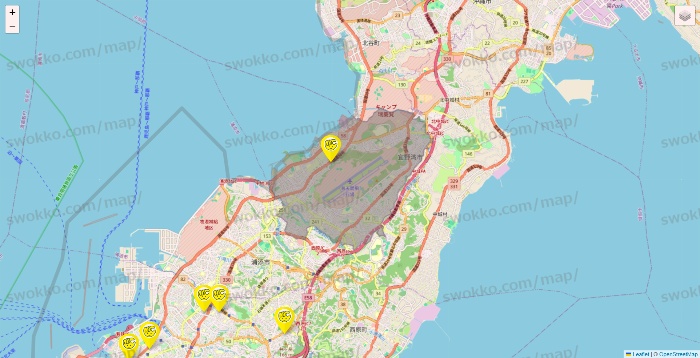 沖縄県のチョコザップの店舗地図