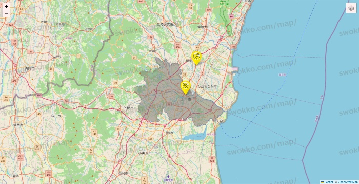 茨城県のチョコザップの店舗地図