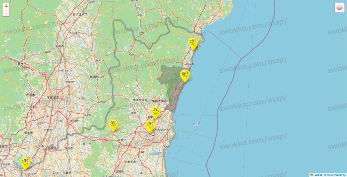 茨城県のチョコザップの店舗地図