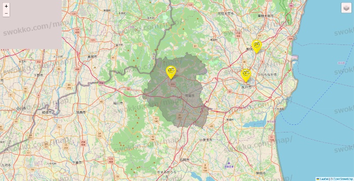 茨城県のチョコザップの店舗地図