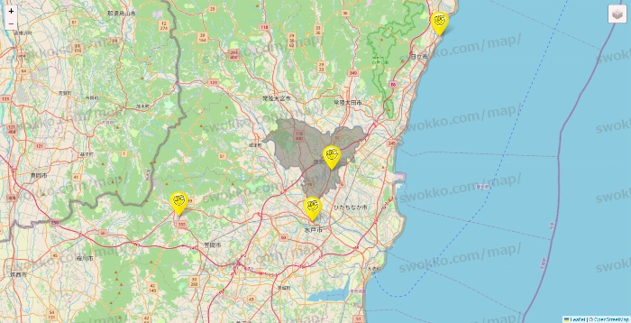 茨城県のチョコザップの店舗地図