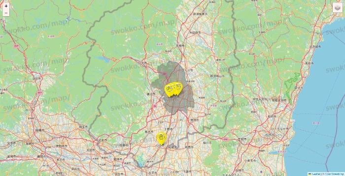 栃木県のチョコザップの店舗地図