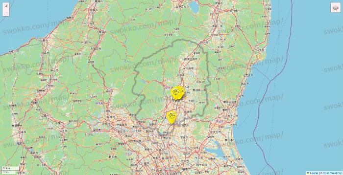栃木県のチョコザップの店舗地図