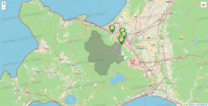 北海道の学研ココファンの施設地図