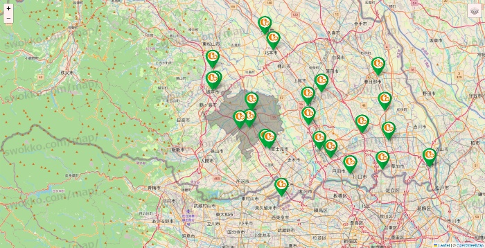 埼玉県の学研ココファンの施設地図