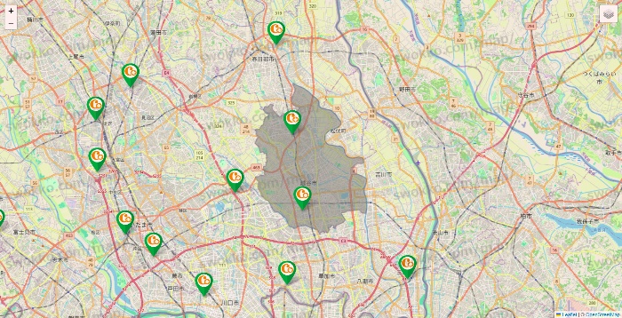 埼玉県の学研ココファンの施設地図