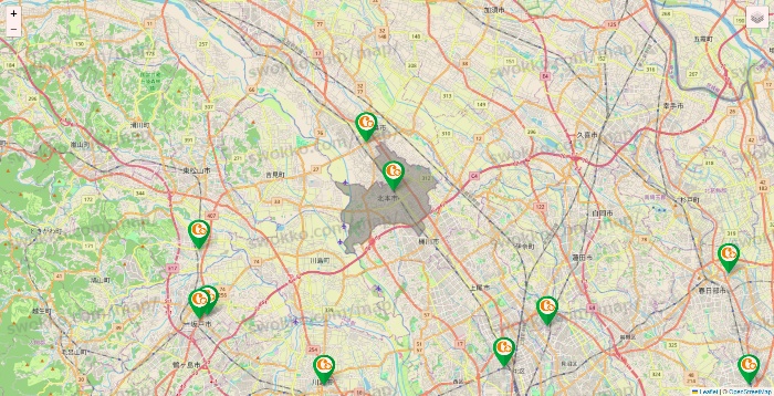 埼玉県の学研ココファンの施設地図