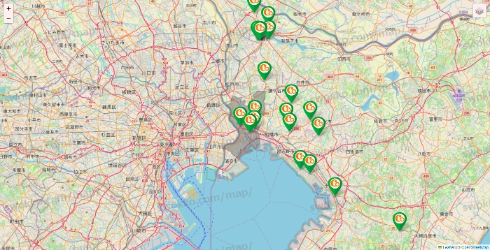 千葉県の学研ココファンの施設地図