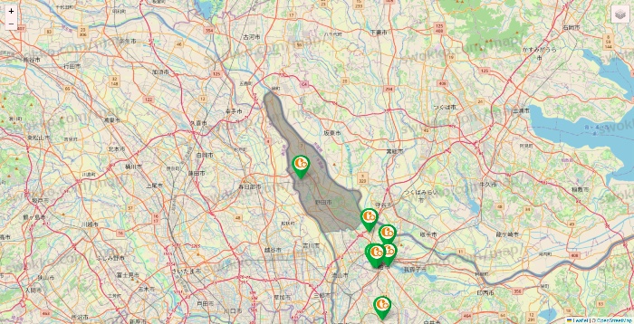 千葉県の学研ココファンの施設地図