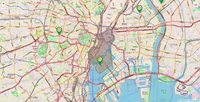 東京都の学研ココファンの施設地図