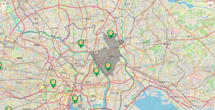 東京都の学研ココファンの施設地図