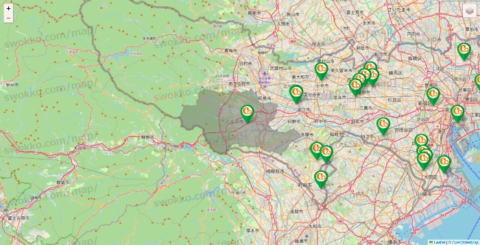 東京都の学研ココファンの施設地図