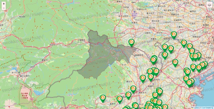 神奈川県の学研ココファンの施設地図