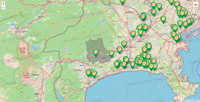 神奈川県の学研ココファンの施設地図