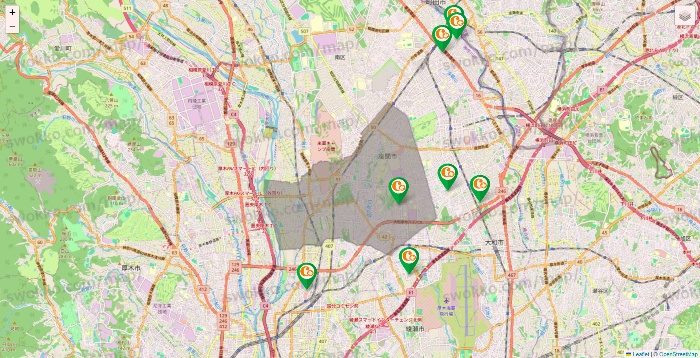 神奈川県の学研ココファンの施設地図