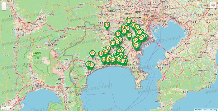 神奈川県の学研ココファンの店舗地図