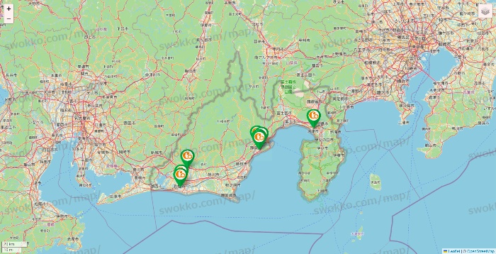 静岡県の学研ココファンの施設地図